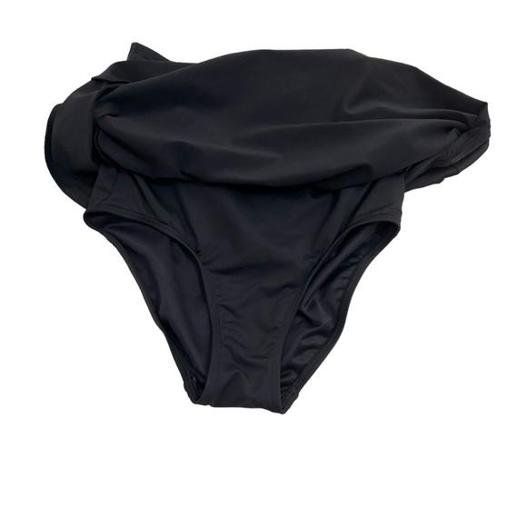 Lands’ End High Waist Tummy Control Swim Skirt Navy Blue Size 4 - Picture 6 of 11